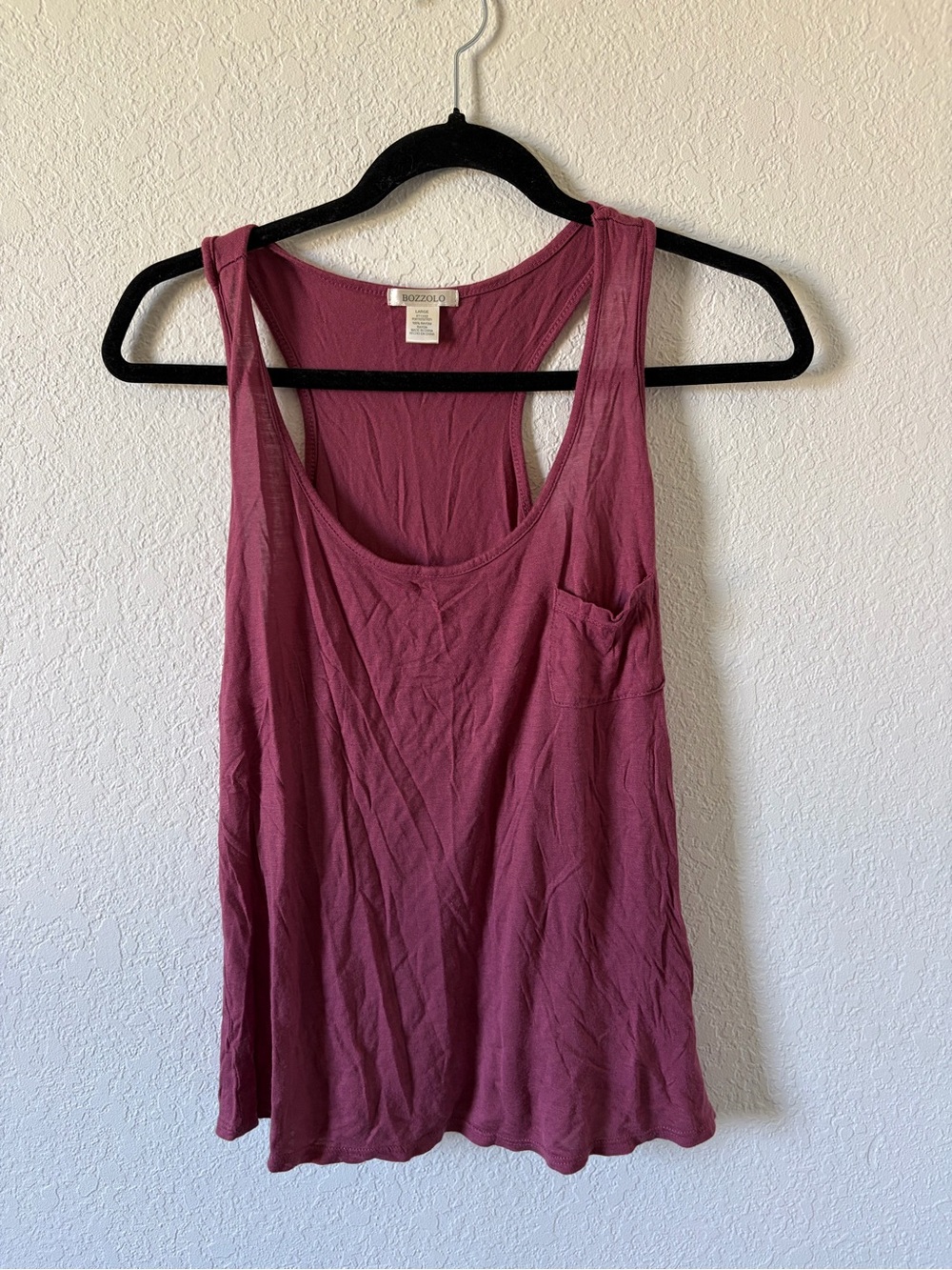 Bozzolo Rose Mauve Racerback Pocket Tank